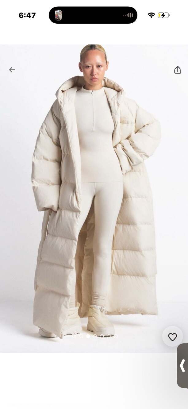 NWT The North Face X SKIMS Nuptse Wrap Parka  BONE | Limited Edition SOLD OUT